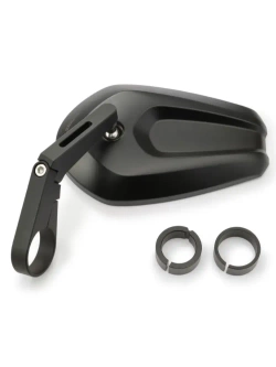 Lusterko motocyklowe krótkie Daytona D-Mirror-13 Cave-1 do montażu na końcu manetki czarne [adapter]