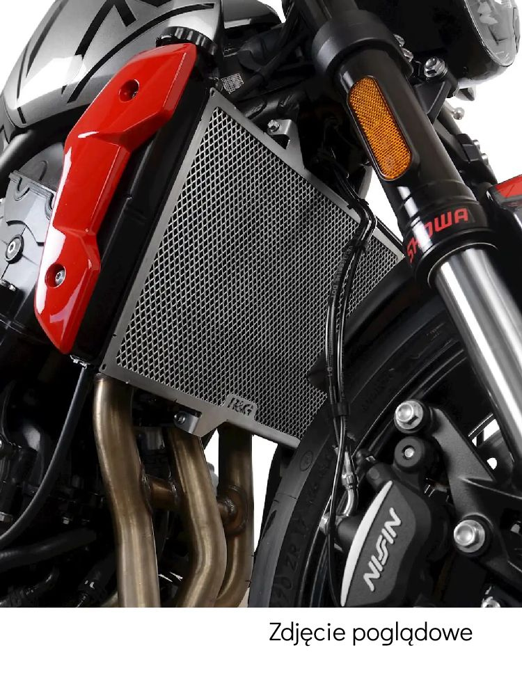 Osłona chłodnicy R&G aluminiowa do Triumpha Trident 660 (21-)/ Tiger 660 Sport (22-) szara