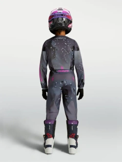 Spodnie cross dziecięce Alpinestars MX Fluid Lone szaro-fioletowe