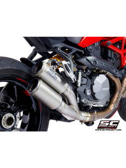 Podwójny tłumik SC-Project Twin CR-T Carbon / Titanium (Slip on) - Ducati Monster 1200 [16]