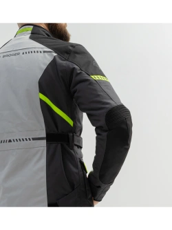 Kurtka motocyklowa tekstylna Broger Overland czarno-fluo-szara