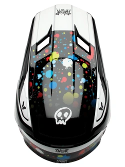 Kask enduro Thor Youth Fleet czarno-biało-czerwony