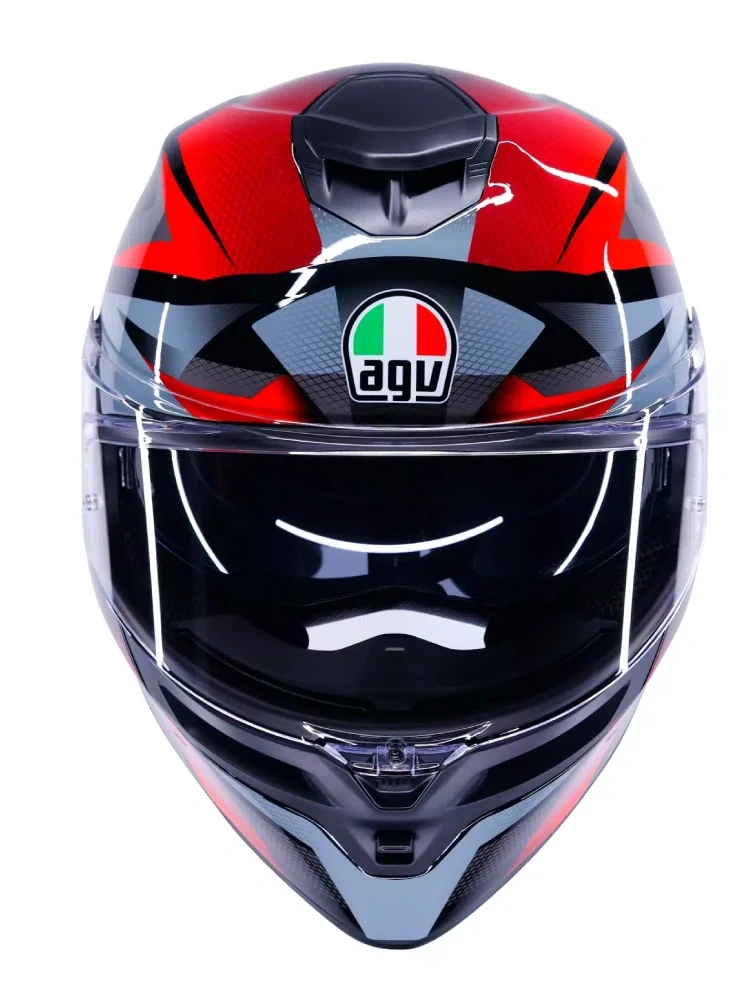 Kask integralny AGV K5 E2206 Munor czarno-czerwony, połysk