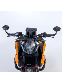 Lusterka motocyklowe Sw-Motech Sport na koniec kierownicy Aprilia Tuono V4 1100 (21-), Ducati Monster 937/ + (21-25)/ SP (23-25), KTM Duke 390 (17-) czarne