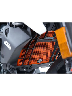 Osłona chłodnicy oleju R&G do KTM 125/200 Duke (11-) pomarańczowa