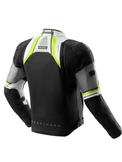 Kurtka motocyklowa tekstylna Rebelhorn Borg II czarno-szaro-żółta