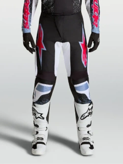 Spodnie cross Alpinestars MX Fluid Drag czarno-biało-niebieskie