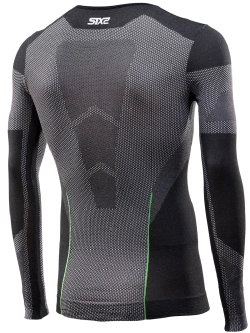 Koszulka termoaktywna z długim rękawem SIXS Breezy Touch V2 czarno-szara unisex