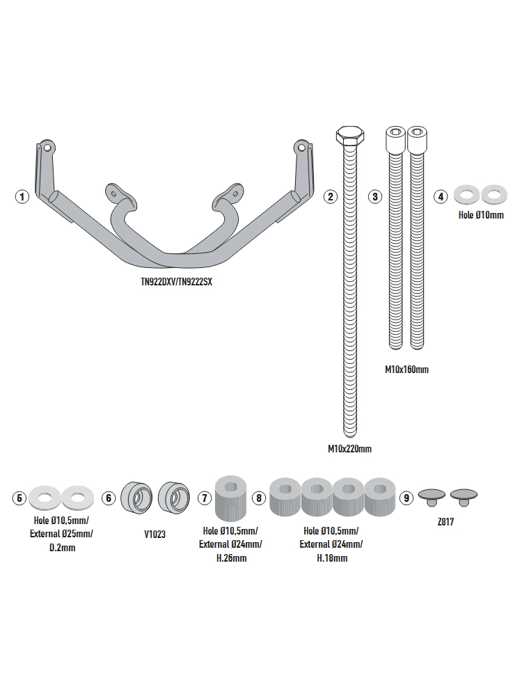 Gmole silnika GIVI CF Moto 700 CL-X (21-) czarne