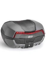 Kufer centralny GIVI Monokey V58NNG2 Maxia 5 z dodatkowym ryglem wewnętrznym, czarny z czerwonymi odblaskami [poj.: 58 litrów]