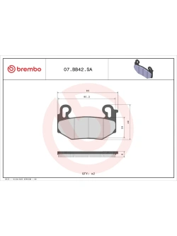Klocki hamulcowe Brembo SA BMW R 1300 GS (23-)/ Adventure (24-) [na przód, kpl. na 1 tarczę]