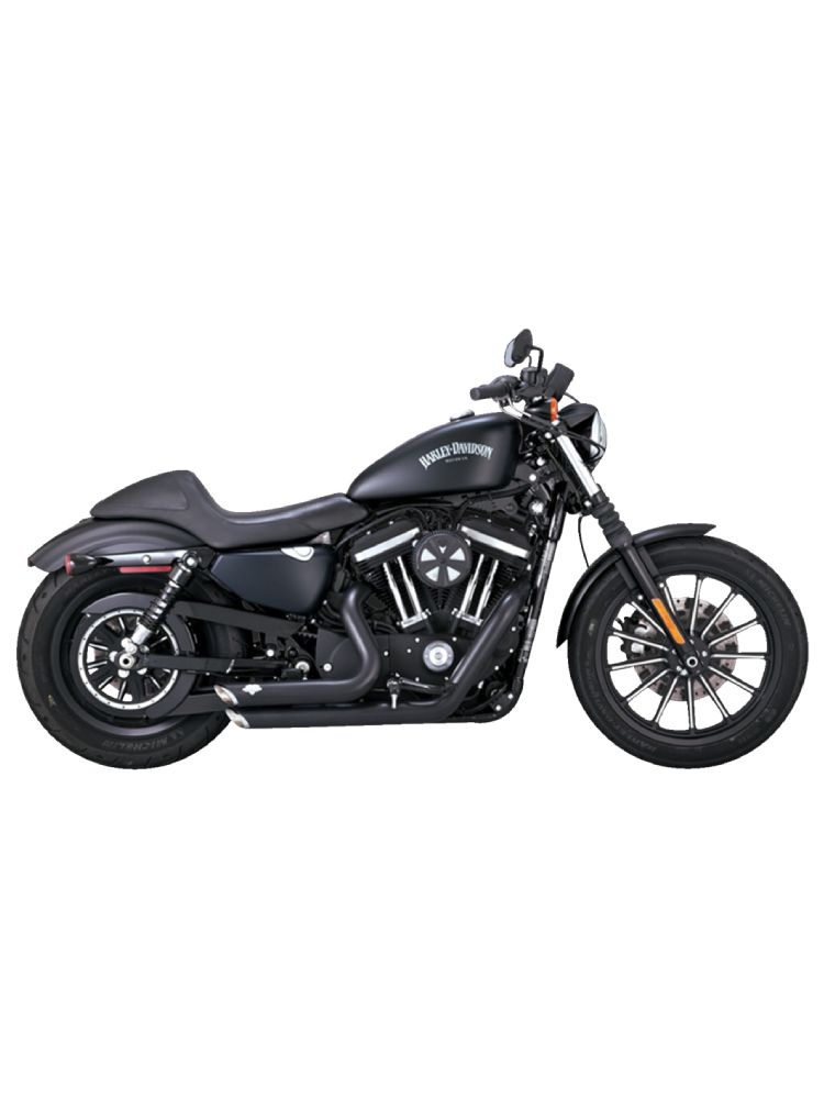 Pełny układ wydechowy Vance & Hines Shortshots Staggered do wybranych modeli Harleya Davidsona Czarny Mat