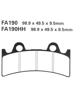 Klocki hamulcowe EBC FA190 98.9 x 49.5 x 9.5mm NA PRZÓD