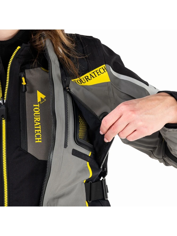 Kurtka motocyklowa damska tekstylna Touratech Companero Rambler Pro szaro-czarno-żółta