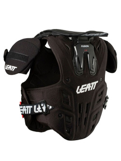 Buzer z osłoną szyi dziecięcy Leatt Fusion Vest 2.0 czarno-czerwony