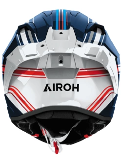 Kask integralny Airoh Gp 800 Hurricane biało-niebiesko-czerwony połysk