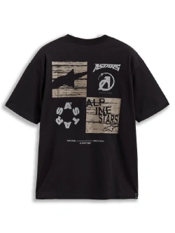 Koszulka z krótkim rękawem Alpinestars Checkback Oversized CSF czarna