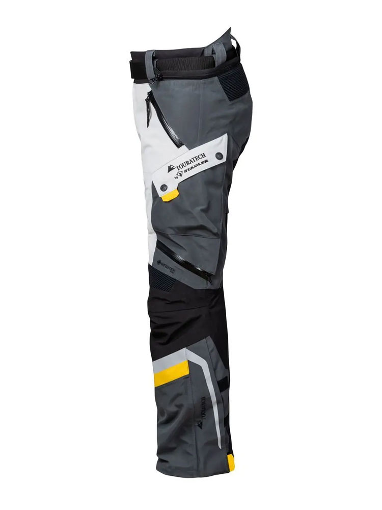 Spodnie motocyklowe tekstylne Touratech Companero Ultimate czarno-szaro-żółte