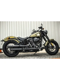 Tłumiki motocyklowe Rinehart Racing 3.5" Duals Harley Davidson Softail FLHC/FLDE (wybrane modele) czarne [18-24]