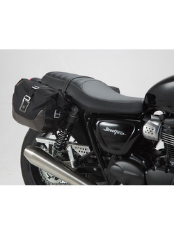 Zestaw sakw Legend Gear (2 x 9,8 L) Black Edition i stelaży SLC do Triumph Street Twin/Cup/Thruxton TFC