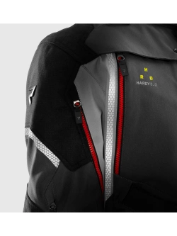 Kurtka motocyklowa tekstylna Rebelhorn Hardy 3.0 czarno-szaro-czerwona