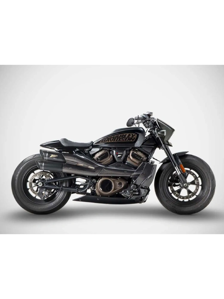 Pełny układ wydechowy Zard System 2:2 Slip-On GT E5 Harley Davidson Sportster S 1250 (21-25) karbonowy