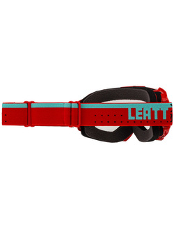 Gogle motocyklowe z przezroczystą szybą Leatt Velocity 4.5 Teal czerwono-niebieskie