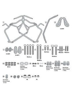 Stelaż kufrów bocznych Monokey, Retro Fit Kappa KTM 390 Adventure (20-24)