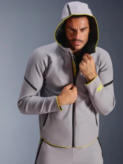 Kurtka motocyklowa tekstylna Alpinestars Aeroshell WP szara-fluo