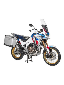 Zestaw: kufry boczne z anodowanego aluminium "And-S" Zega Pro + stelaże srebrne Touratech Honda CRF1100L Africa Twin (22-)/ Adventure Sports (38+45L)