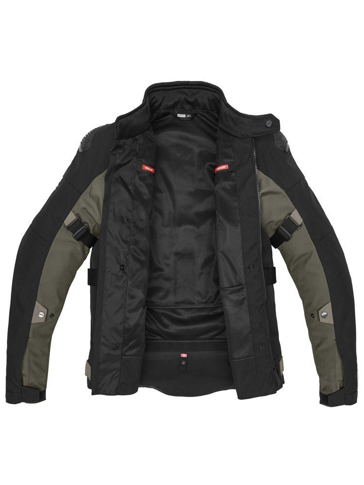Kurtka motocyklowa tekstylna Spidi RW H2Out czarno-szaro-zielona