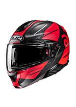 Kask szczękowy HJC RPHA 91 Blat czerwono-czarny