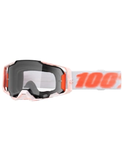 Gogle motocyklowe 100% Armega Koropi z przezroczystą szybką, zielono-niebieskie