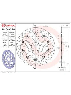 Tarcza Hamulcowa Brembo Serie Oro Floating Prime Line Ducati Scrambler Sixty2 (16-) [śr. 320 mm]