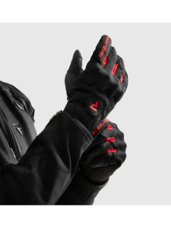 Rękawice motocyklowe letnie Rebelhorn Core czarno-czerwone