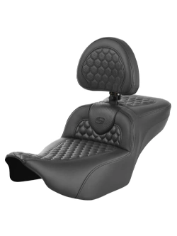 Kanapa motocyklowa dla kierowcy i pasażera z oparciem Saddlemen Roadsofa HC Extended Reach Harley Davidson Road Glide/ Street Glide (wybrane modele) (23-) czarna