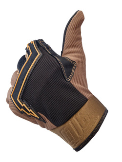 Rękawice cross Biltwell Baja brązowo-czarne