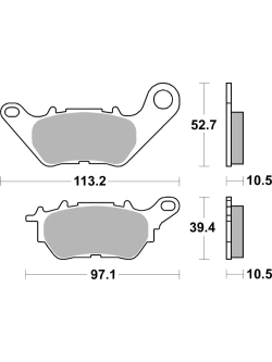 Klocki hamulcowe Brembo CC 07YA53CC Yamaha (wybrane modele) [na tył, kpl. na 1 tarczę]