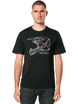 Koszulka z krótkim rękawem Alpinestars MX Helmet CSF czarna