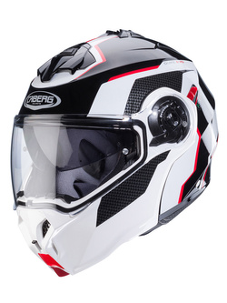 Kask szczękowy Caberg Duke Evo Move czarno-biało-czerwony