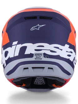 Kask enduro Alpinestars SM7 Core niebiesko-pomarańczowo-szary matowy