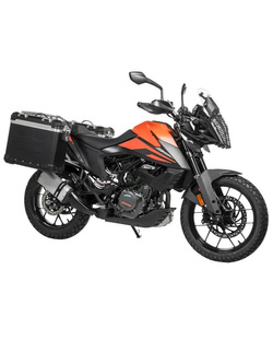 Zestaw: kufry boczne czarne "And-Black" Zega Evo + stelaże Touratech KTM 390 Adventure [poj.: 31+38l]