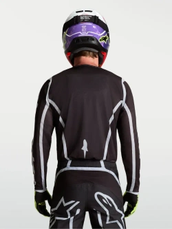 Bluza cross dziecięca Alpinestars MX Fluid Apex V2 czarno-srebrna