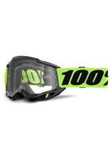 Gogle motocyklowe 100% Accuri 2 Enduro z szybką przezroczystą, czarno-żółte