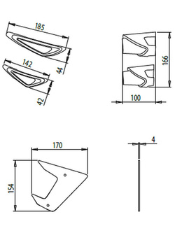 Boczne spoilery dociskowe Puig do Yamaha MT-09 (17-20), MT-09 SP (18-20) niebieskie
