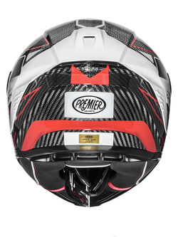 Kask integralny Premier Hyper Carbon TK92 czarno-biały-czerwony