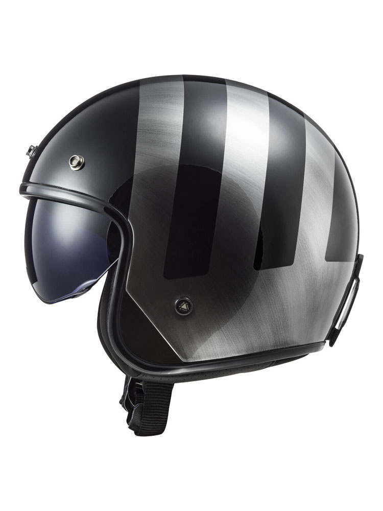 Kask otwarty LS2 OF601 Bob II Lines czarno-szary