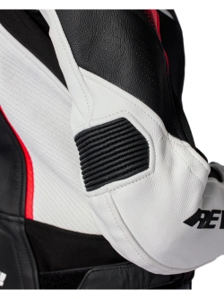 Kurtka motocyklowa damska skórzana REV’IT! Xena 4 biało-fluo czerwona