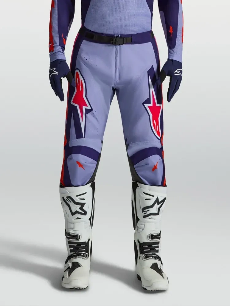Spodnie cross Alpinestars MX Racer Air Hunt fioletowo-różowe