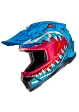 Kask dziecięcy enduro HJC Y50 Megadon niebiesko-czerwony